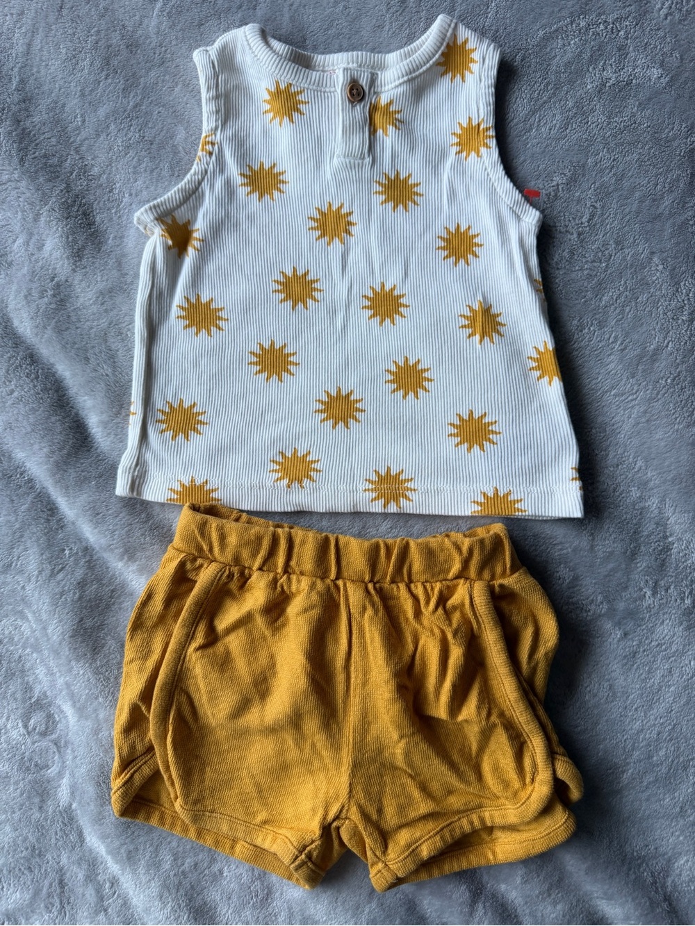 Cat & Jack Mustard Yellow Girls Shorts and Tank Set